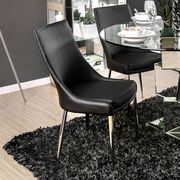 Black chrome contemporary chair by Furniture of America additional picture 2