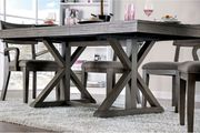 Solid wood / veneer gray contemporary dining table by Furniture of America additional picture 2