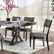 Solid wood / veneer gray contemporary dining table by Furniture of America additional picture 9