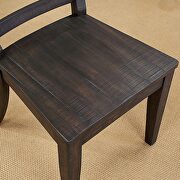 Contoured back & seat dining chair in antique black finish additional photo 2 of 2