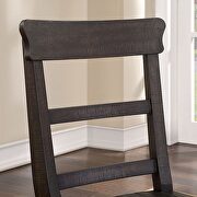 Contoured back & seat dining chair in antique black finish additional photo 3 of 2