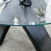 Round glass top contemporary dining table by Furniture of America additional picture 2