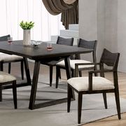 Dark walnut transitional dining table by Furniture of America additional picture 4