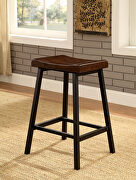 Weathered medium oak/black industrial counter ht. table by Furniture of America additional picture 6