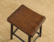Weathered medium oak/black industrial counter ht. table by Furniture of America additional picture 7