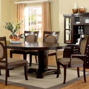 Traditional dark walnut double pedestal table by Furniture of America additional picture 2