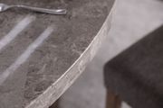 Gray natural marble top round dining table additional photo 5 of 6