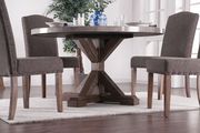 Gray natural marble top round dining table by Furniture of America additional picture 7