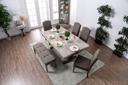 Gray natural marble top dining table by Furniture of America additional picture 4