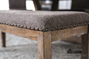 Natural/ brown upholstered seat bench by Furniture of America additional picture 4