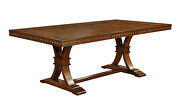 Dark oak transitional style dining table w/ leaf additional photo 3 of 4