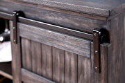 Gray finish rustic style wine cabinet additional photo 4 of 3