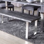 Rustic gray finish contemporary family size dining table by Furniture of America additional picture 8