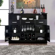 Black Contemporary Bar Table w/ LED Touch Light & Mirror by Furniture of America additional picture 2
