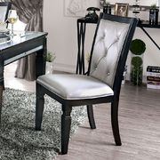 Black/silver contemporary dining table additional photo 2 of 10