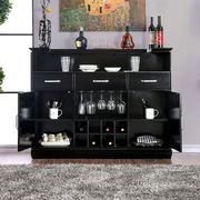 Black Alena Contemporary Bar Table w/ LED Touch Light & Mirror additional photo 3 of 5