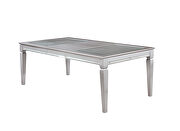 Silver finish contemporary dining table additional photo 4 of 8