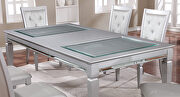 Silver finish contemporary dining table by Furniture of America additional picture 6