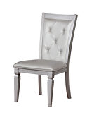 Silver finish contemporary dining chair additional photo 2 of 1