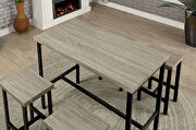 Natural tone/gray contemporary 5 pc. counter ht. table set by Furniture of America additional picture 4