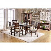 Beige padded fabric cushion transitional dining chair by Furniture of America additional picture 4