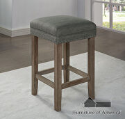 Wire-brushed gray finish 4 pc. counter ht. dining set by Furniture of America additional picture 4