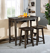 Gray sturdy wood construction bar table set by Furniture of America additional picture 5