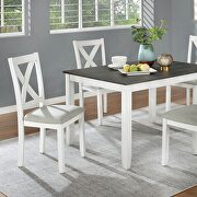 Natural wood grain texture 5 pc. dining table set additional photo 2 of 4