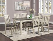 Weathered antique white brushed finish dining table by Furniture of America additional picture 5