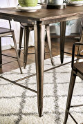 Dark bronze/natural industrial counter ht. table additional photo 3 of 10