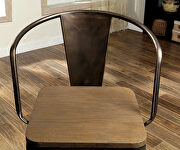Dark bronze/natural industrial counter ht. chair by Furniture of America additional picture 5