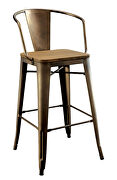 Dark bronze/natural industrial counter ht. chair by Furniture of America additional picture 6