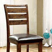 Dark oak finish transitional side chair additional photo 2 of 2