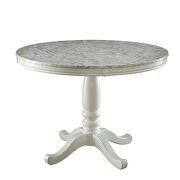 Faux marble table top round dining table additional photo 4 of 5