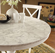 Faux marble table top round dining table additional photo 5 of 5