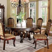 Traditional cherry round family table by Furniture of America additional picture 2