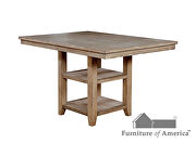 Rustic natural tone rustic counter ht. table by Furniture of America additional picture 3