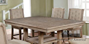 Rustic natural tone rustic counter ht. table by Furniture of America additional picture 4