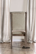 Natural rustic upholstered seat dining chair additional photo 2 of 6