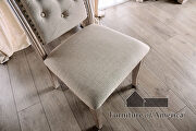 Natural rustic upholstered seat dining chair additional photo 4 of 6