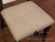 Tan beige fabric tufted dining chair additional photo 2 of 3