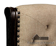 Tan beige fabric tufted dining chair by Furniture of America additional picture 4