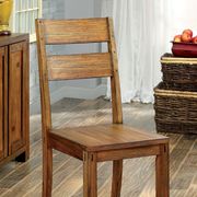 Dark oak rustic natural wood family size table by Furniture of America additional picture 7
