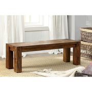 Dark oak rustic natural wood family size table by Furniture of America additional picture 9