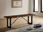 Walnut finish casual style industrial dining table by Furniture of America additional picture 7