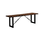 Walnut finish casual style industrial dining bench by Furniture of America additional picture 2