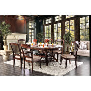 Brown cherry transitional dining table by Furniture of America additional picture 2
