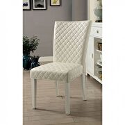 Diamond tufted design padded leatherette dining chair additional photo 2 of 1