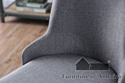 Gray linen-like fabric dining chair additional photo 2 of 3