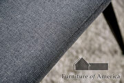 Gray linen-like fabric dining chair additional photo 3 of 3